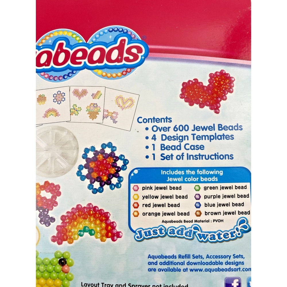 Aquabeads Jewel Bead Creations Theme Refill Pack Over 600 Beads BRAND NEW PKG. - Picture 4 of 10
